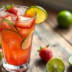 strawberry lime vodka smash