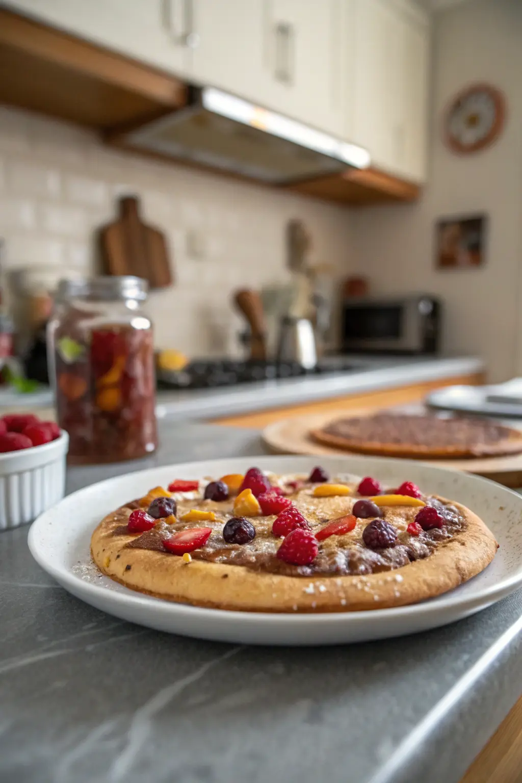A delicious plate of Dessert Pizza