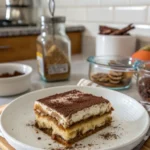 A delicious plate of Tiramisu Toffee Dessert