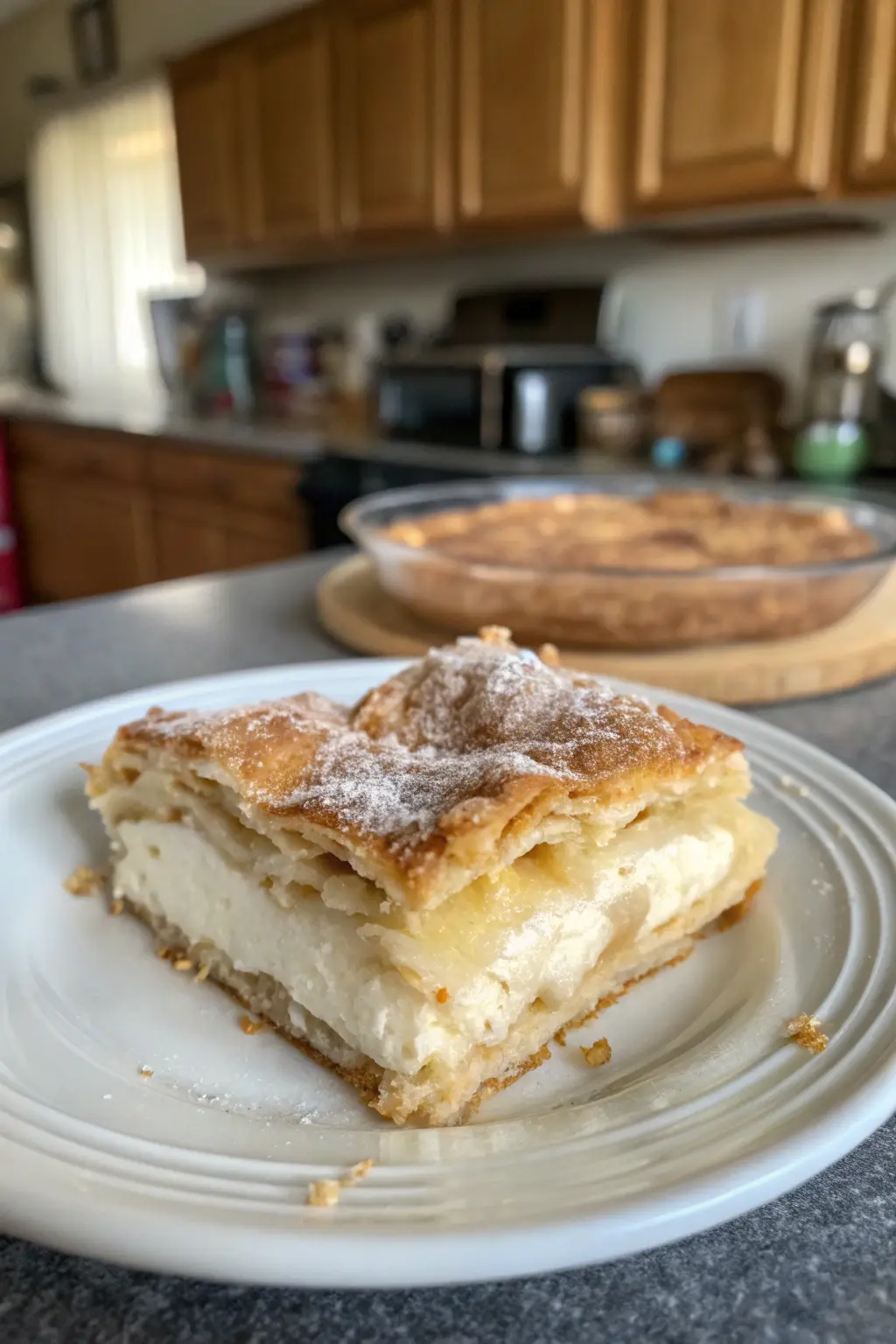 A delicious plate of Sopapilla Cheesecake Dessert