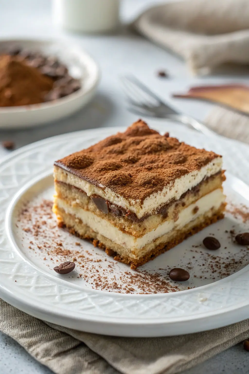 A delicious plate of Tiramisu Toffee Dessert