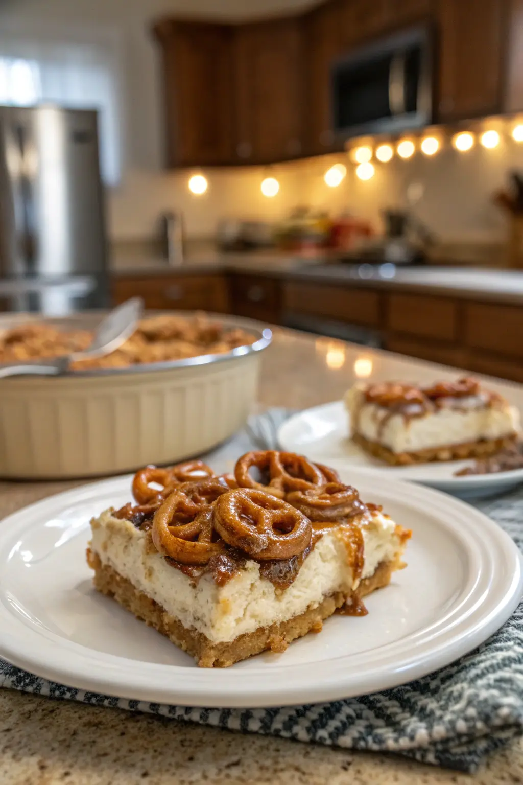 A delicious plate of Pretzel Dessert