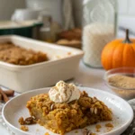 A delicious plate of Pumpkin Oatmeal Dump Cake