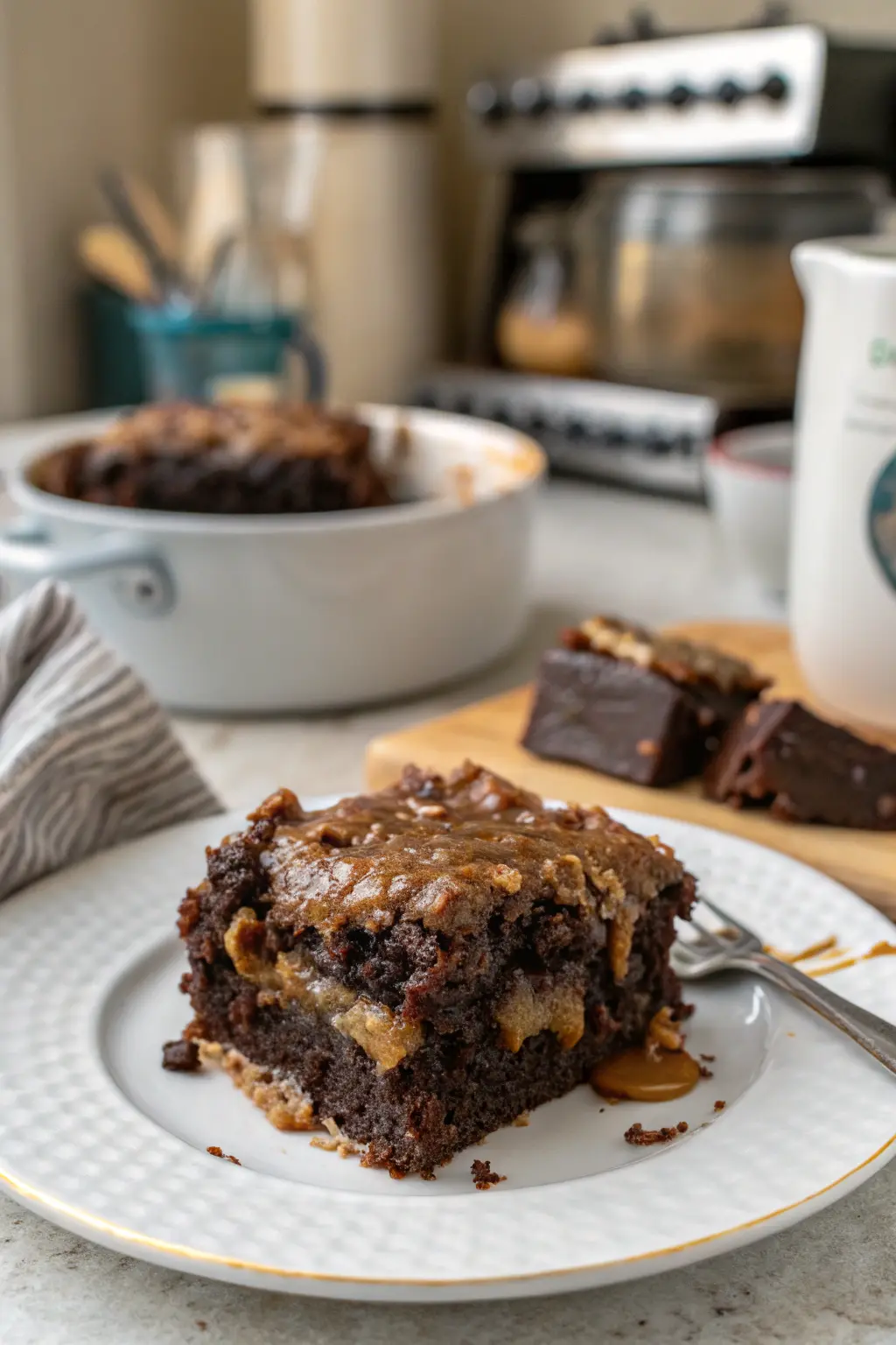 A delicious plate of Death by Chocolate Dump Cake