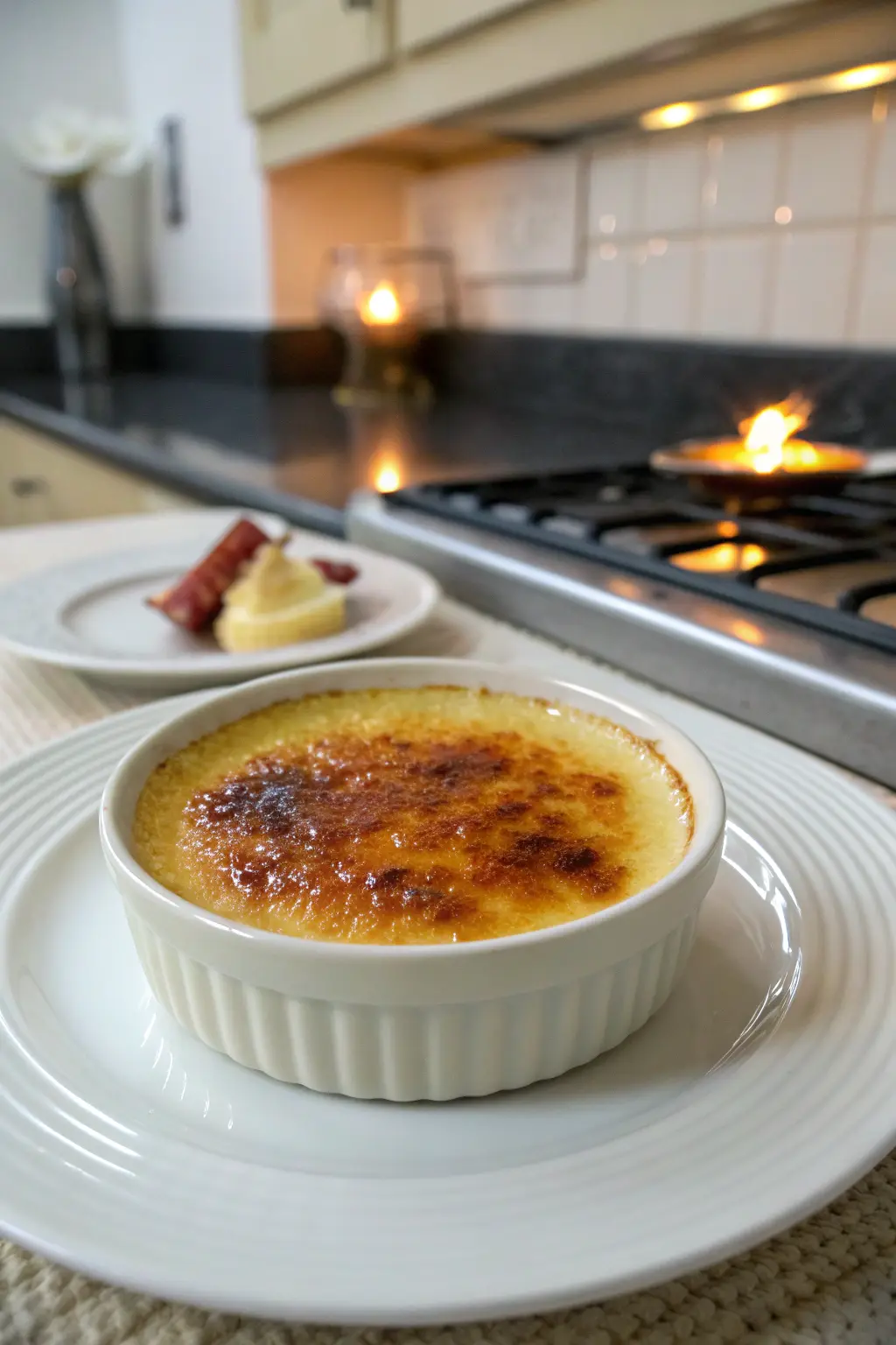 A delicious plate of Simple Crème Brûlée Dessert