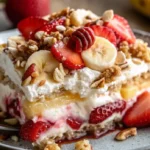Banana Split Dump Cake with Strawberries