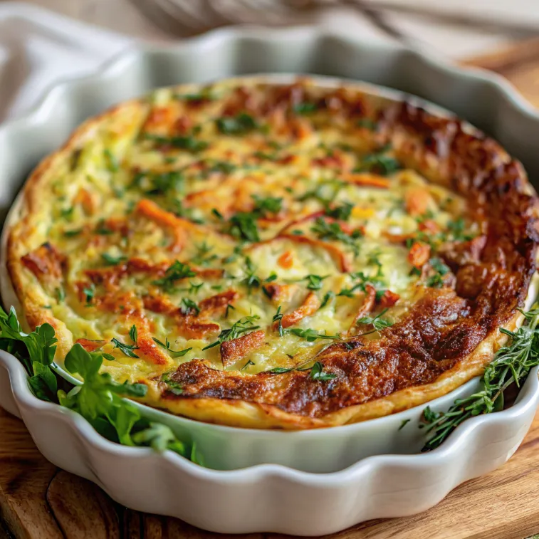 Classic Zucchini & Carrot Crustless Quiche
