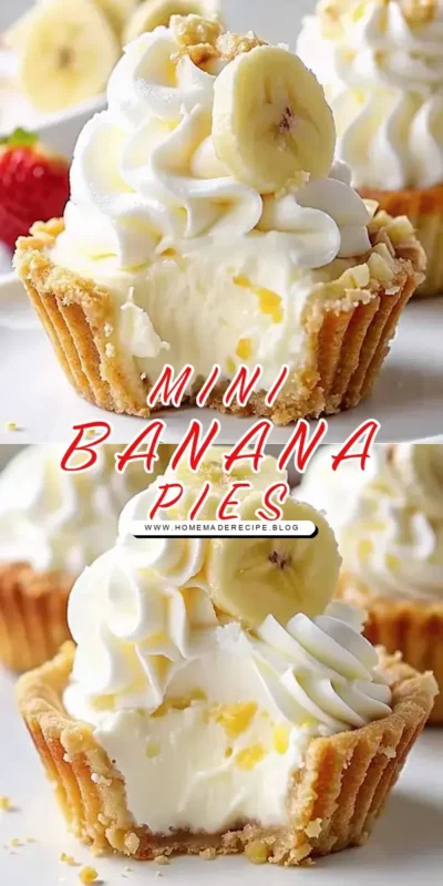 No-Bake Mini Banana Cream Pies