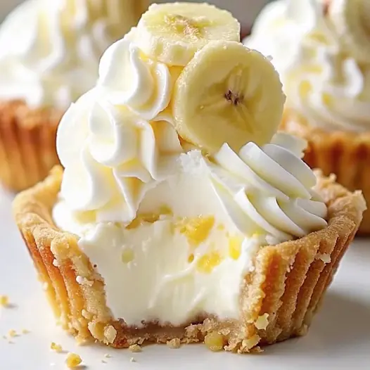 No-Bake Mini Banana Cream Pies
