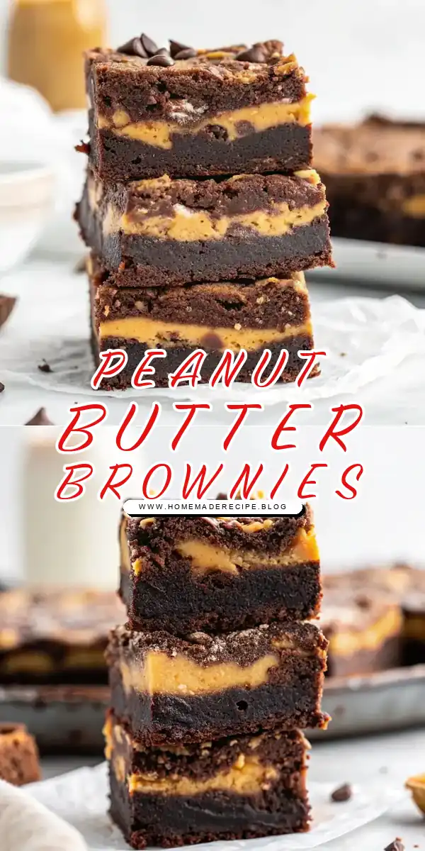 Peanut Butter Stuffed Brownies
