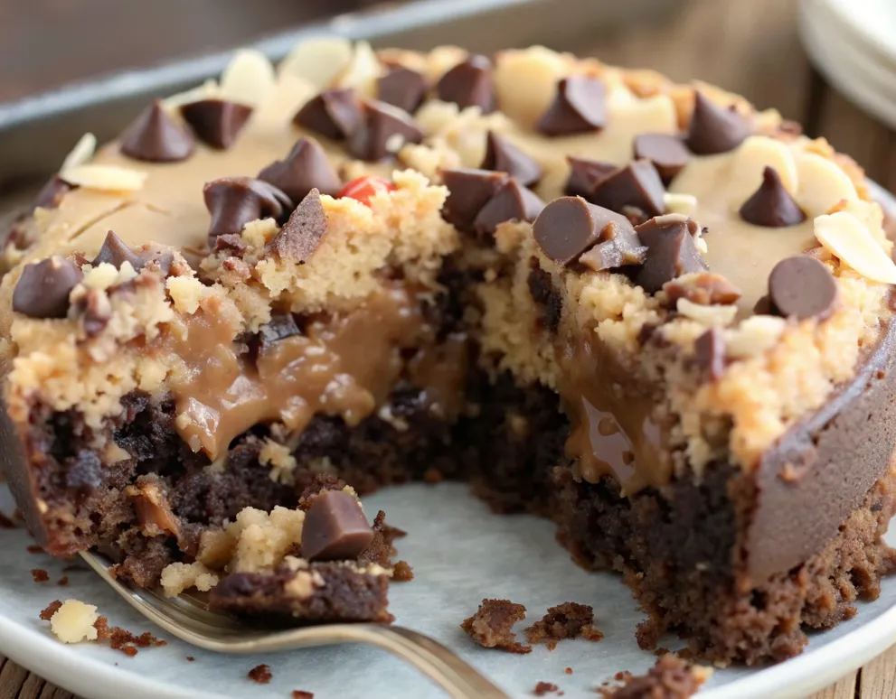 Peanut Butter Chocolate Dump Cake