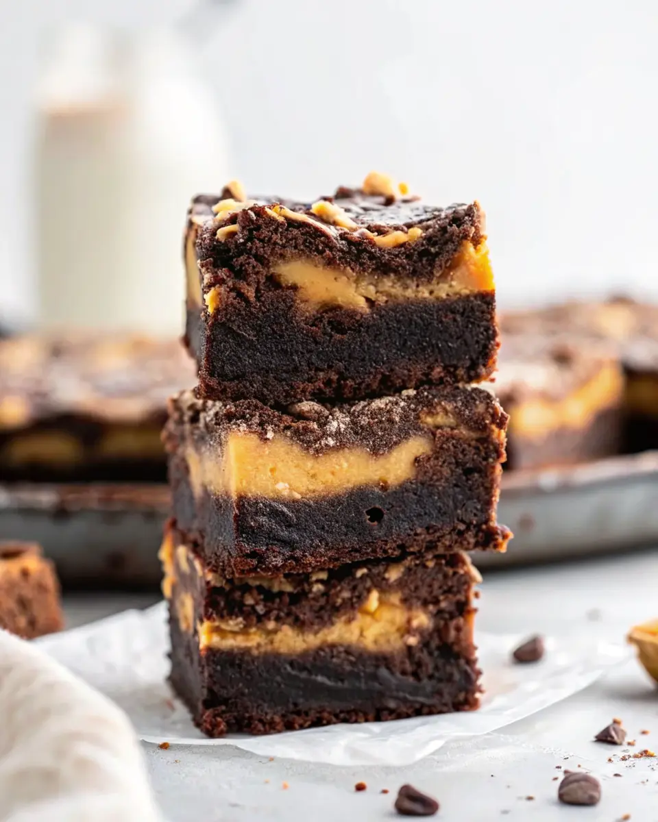 Peanut Butter Stuffed Brownies