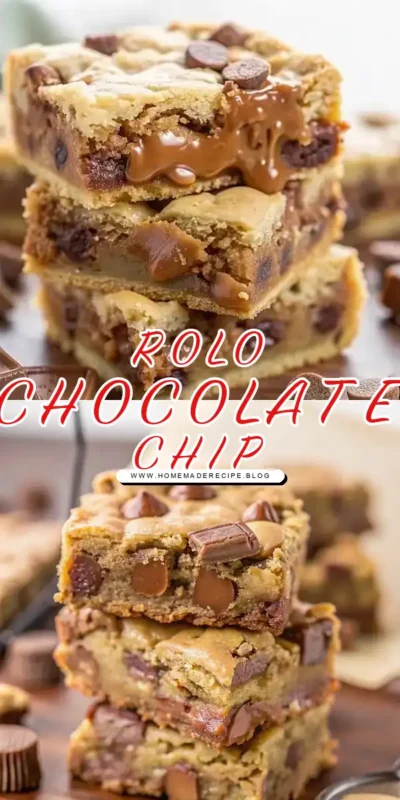 Rolo Chocolate Chip Blondies