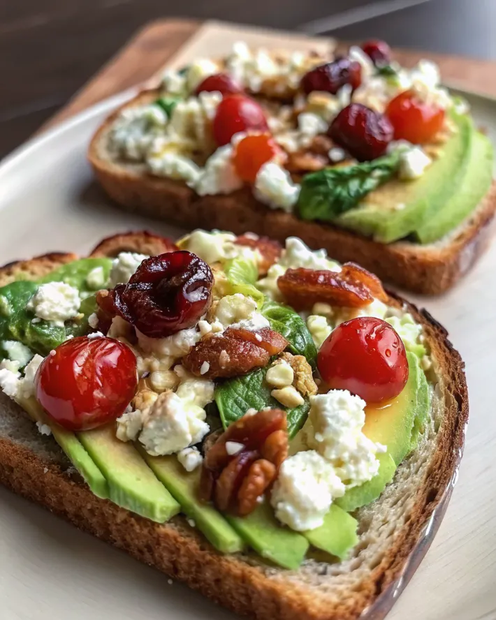 A delicious plate of Avocado Feta Toast