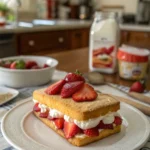 A delicious plate of Strawberry Twinkie Dessert