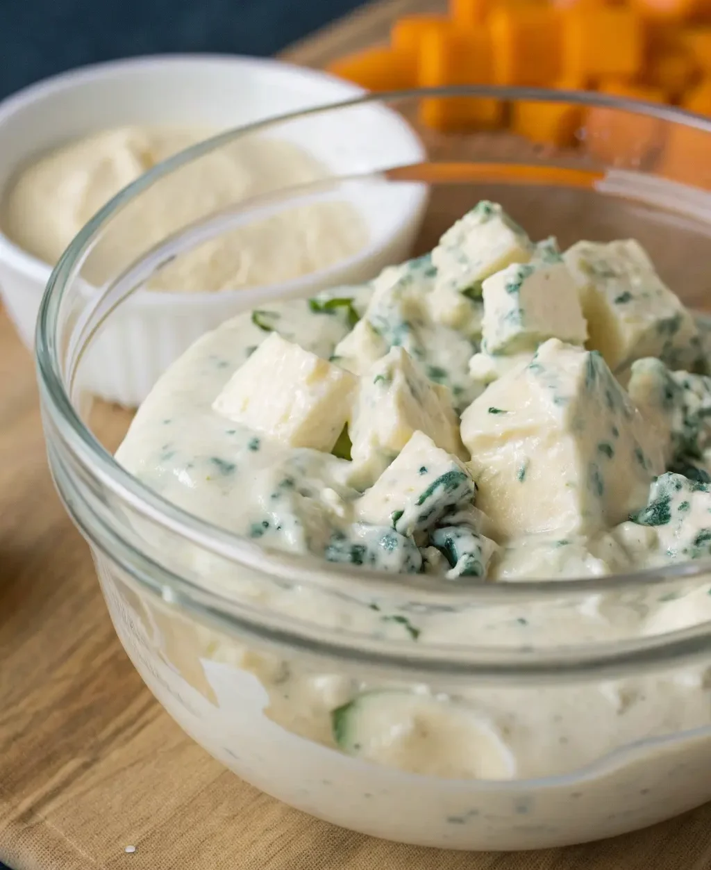 A delicious plate of Chef John's Creamy Blue Cheese Dressing