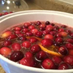 A delicious plate of Cranberry Wassail