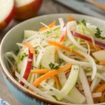 A delicious plate of Apple Jicama Coleslaw