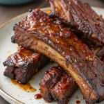 A delicious plate of Air Fryer Elk Ribs