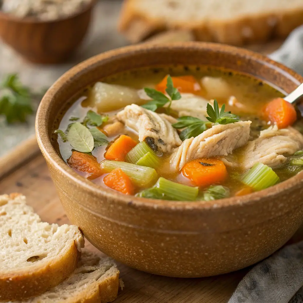 A delicious plate of Tuscan Chicken Soup