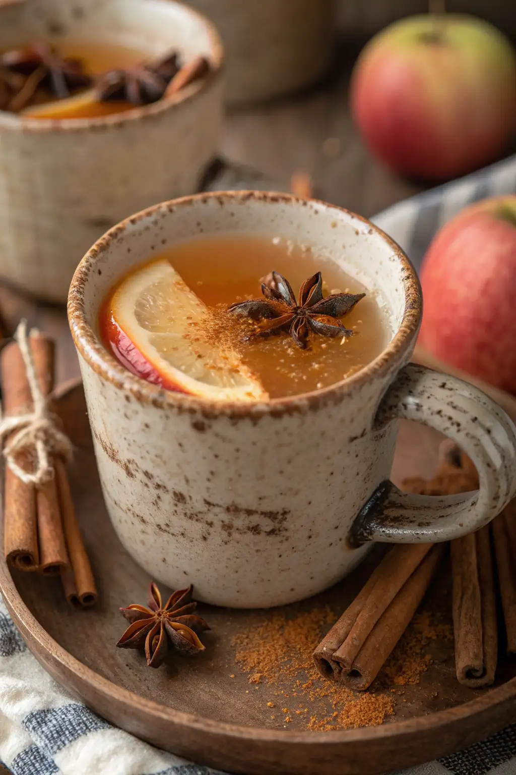 A delicious plate of Hot Spiced Cider