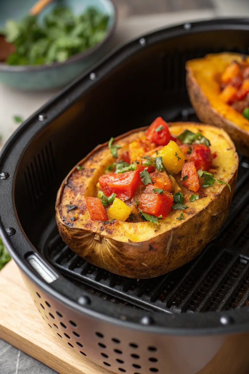 A delicious plate of Air Fryer Ulluco