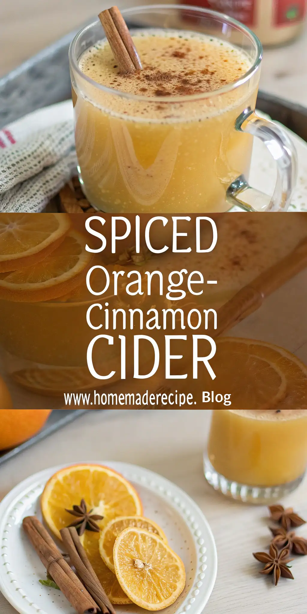 Pinterest image 1 for Spiced Orange-Cinnamon Cider