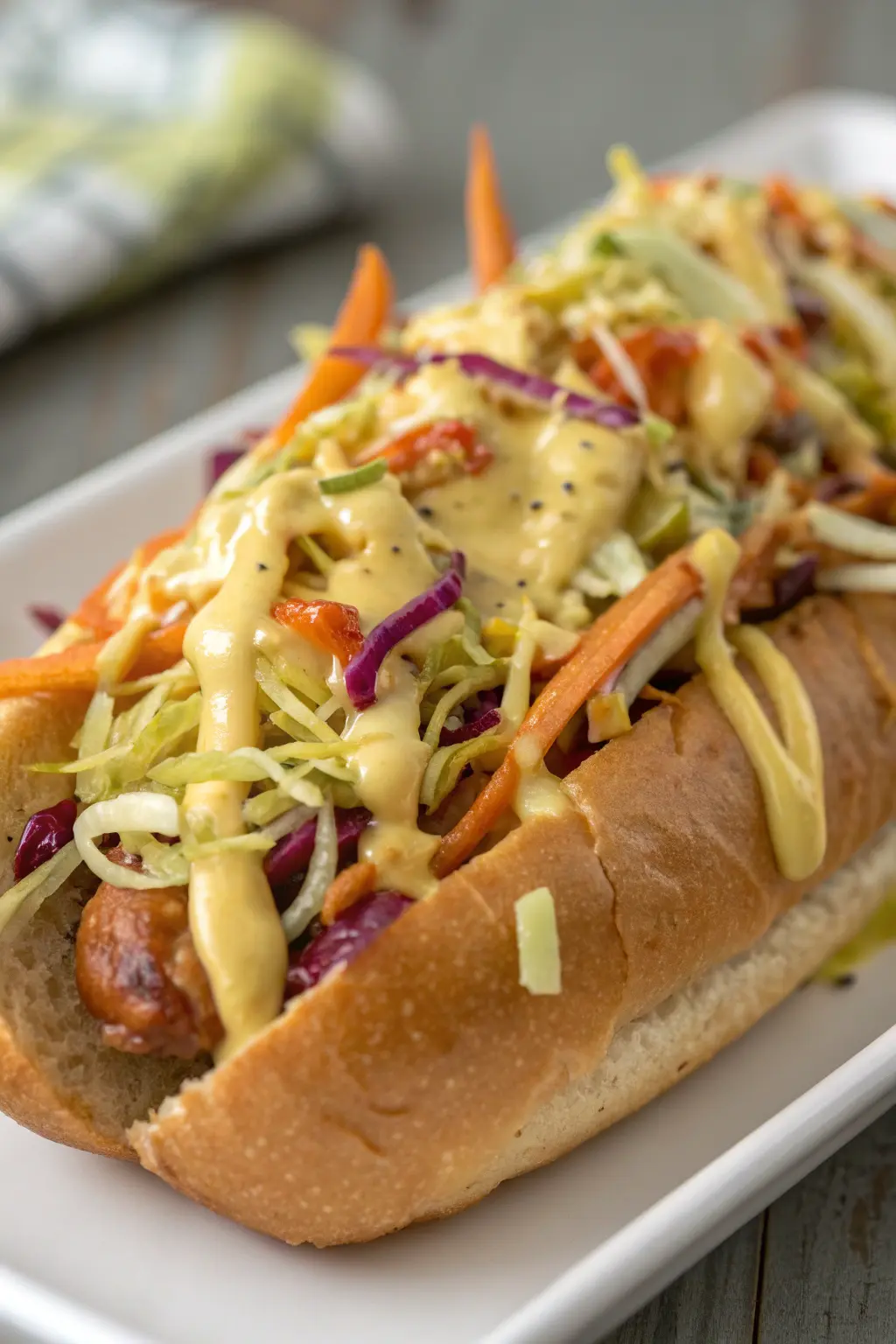 A delicious plate of Sweet, Hot Mustard Slaw