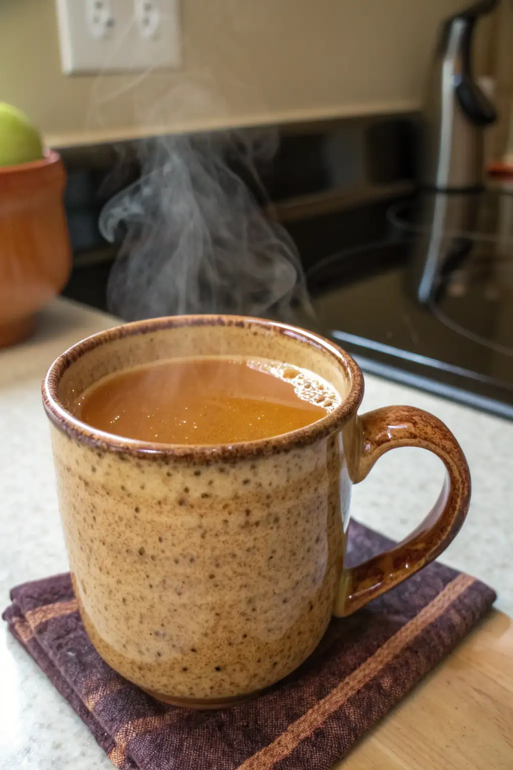 A delicious plate of Homemade Hot Apple Cider