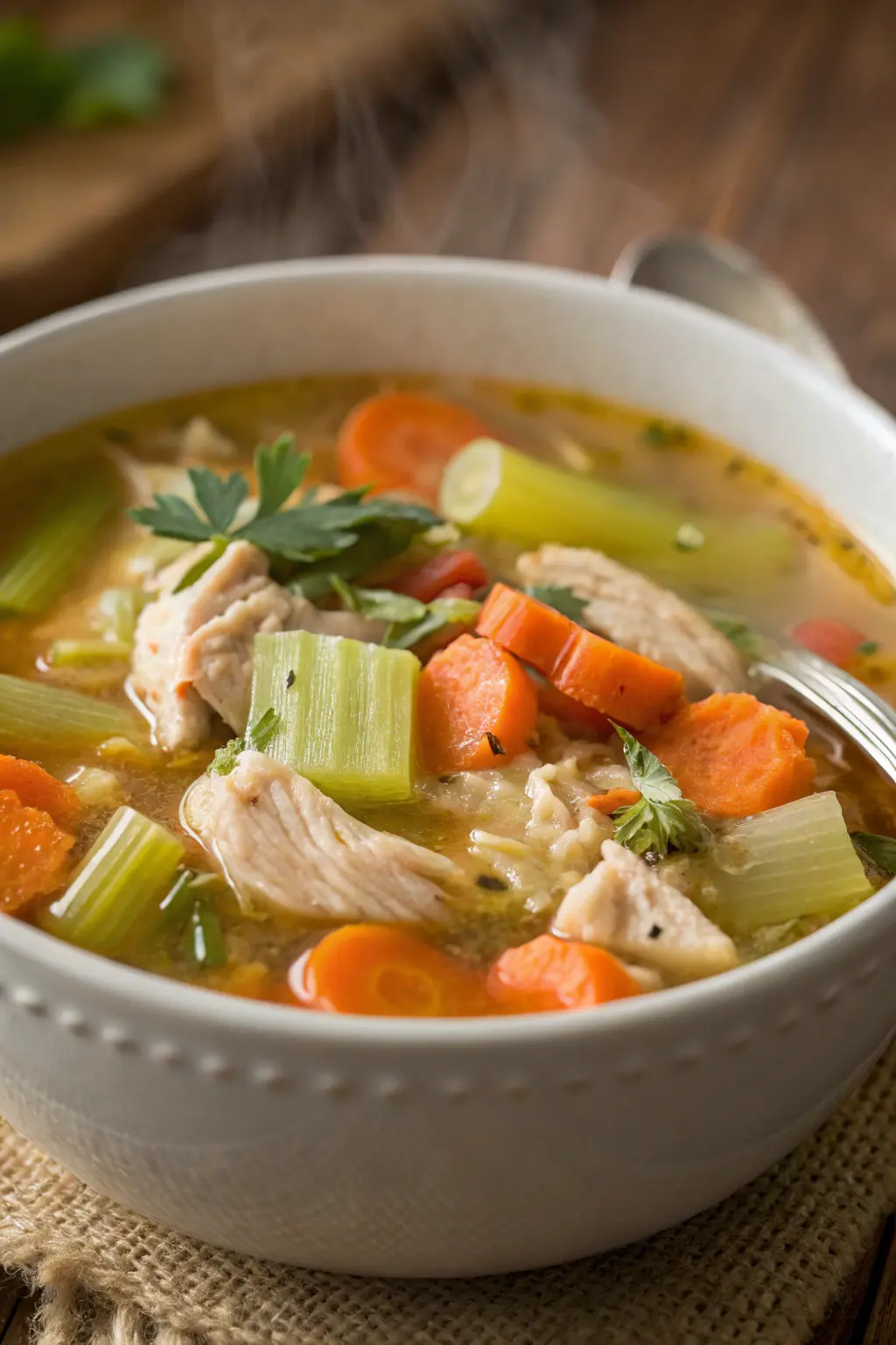 A delicious plate of Tuscan Chicken Soup