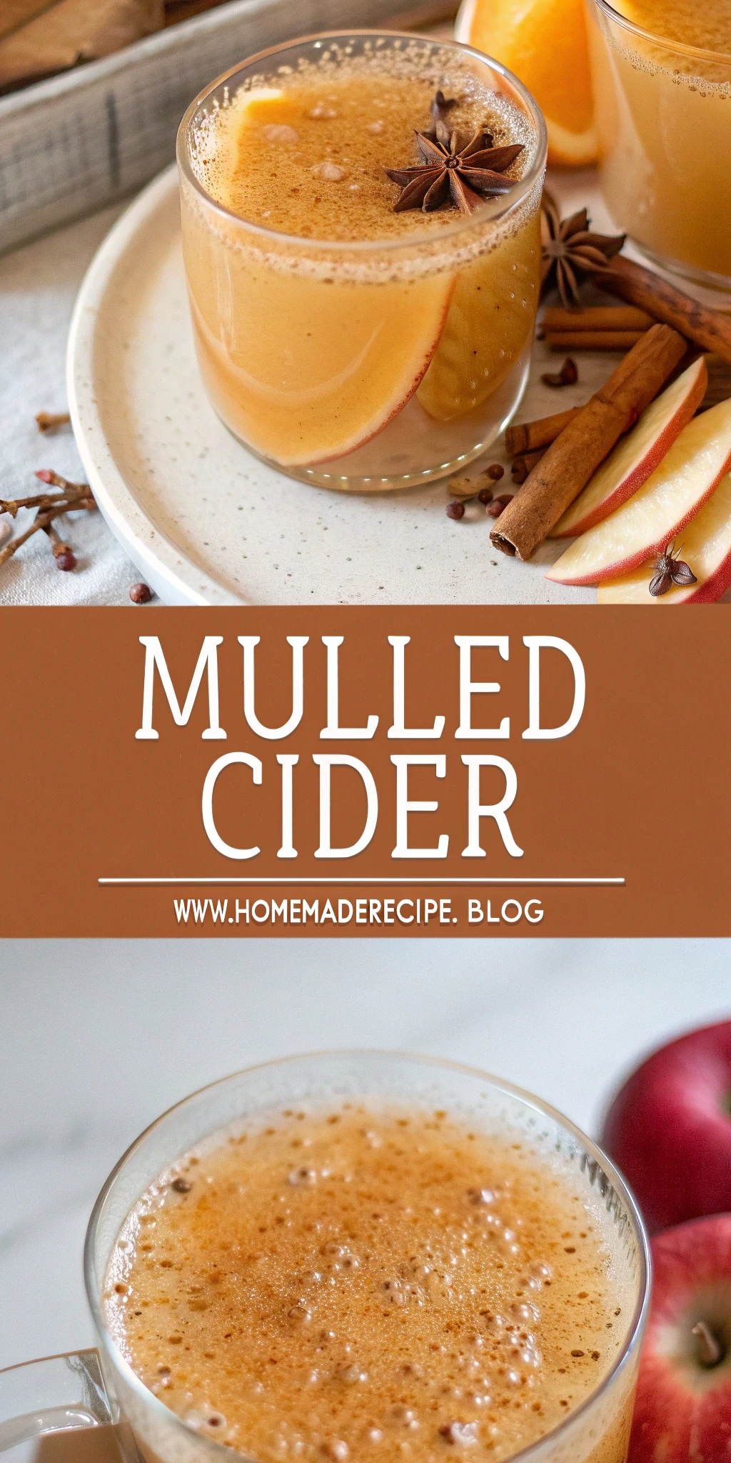 Pinterest image 1 for Updated Mulled Cider