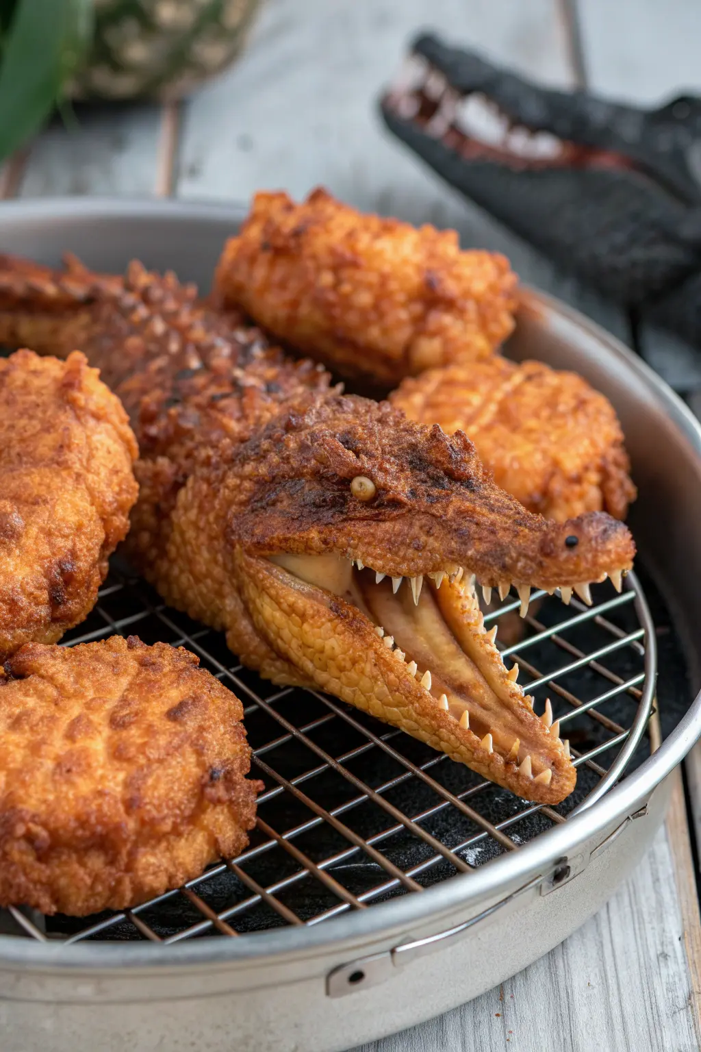 A delicious plate of Air Fryer Alligator Tails