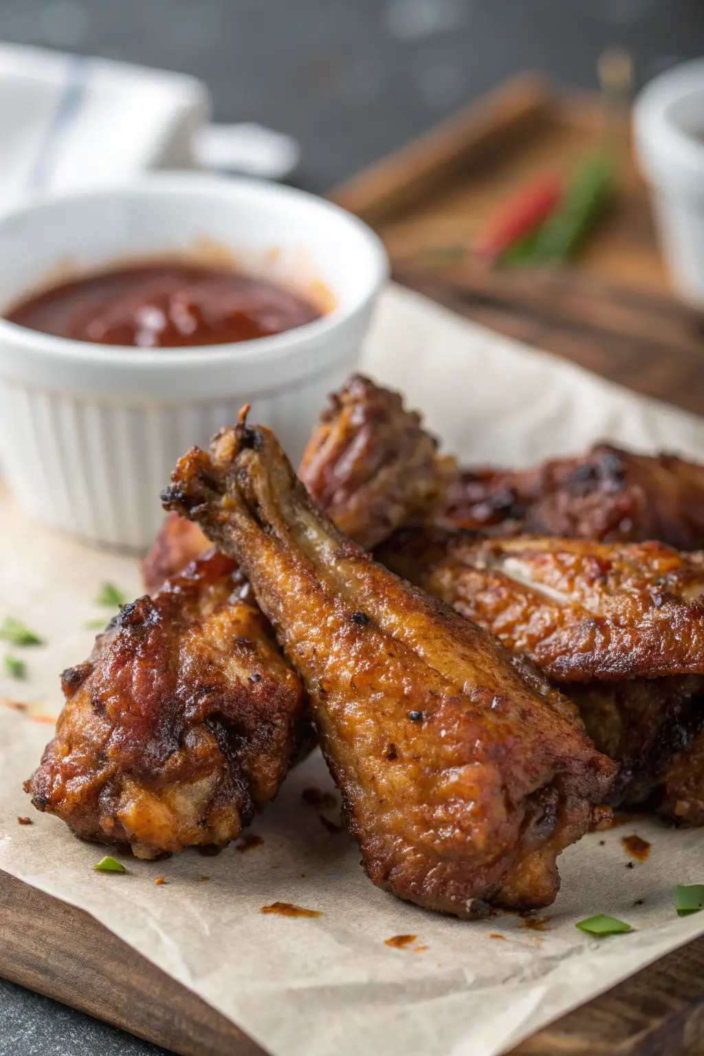 A delicious plate of Air Fryer Duck Wings