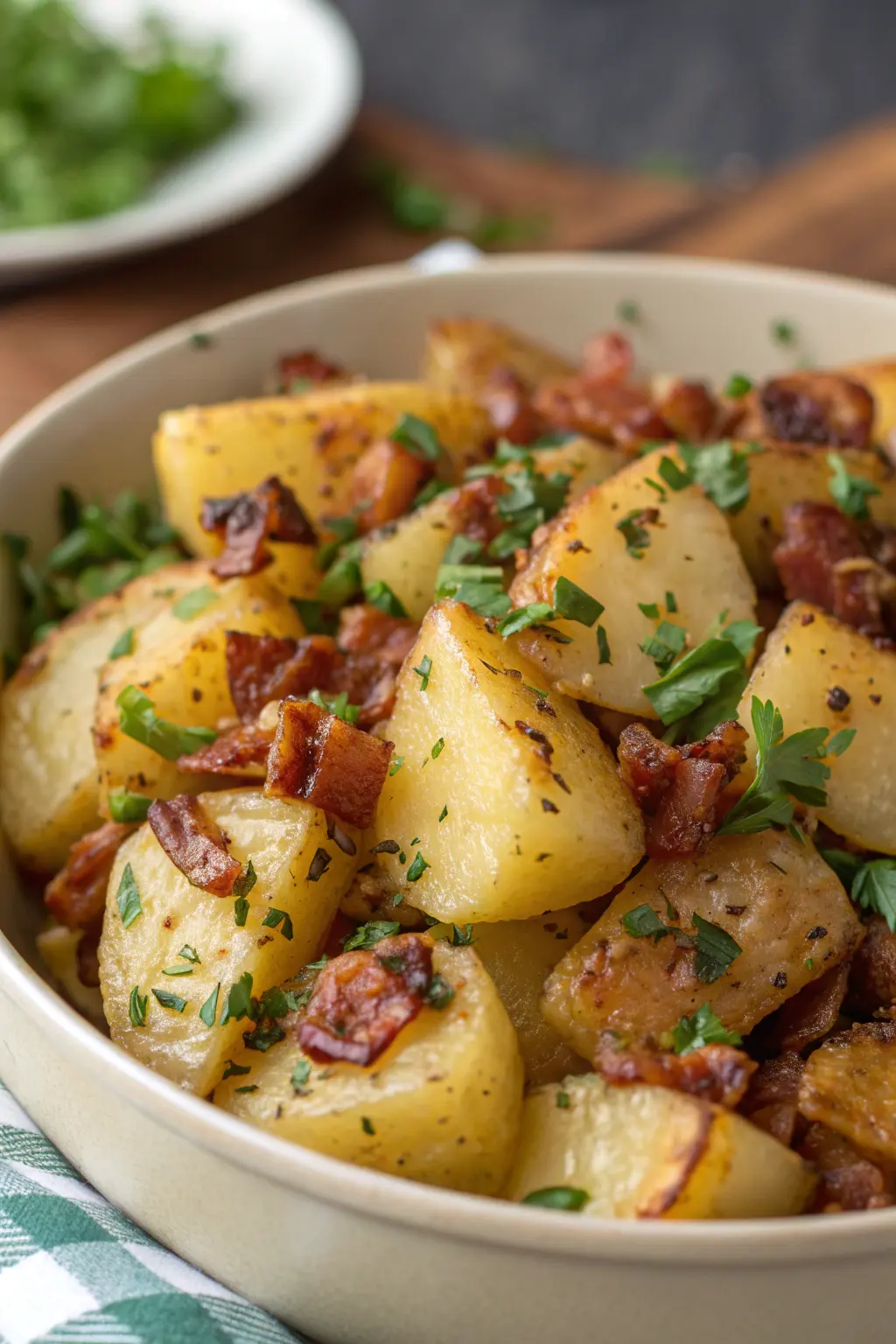 A delicious plate of Grilled German Potato Salad