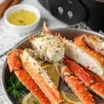 A delicious plate of Air Fryer Crab Legs
