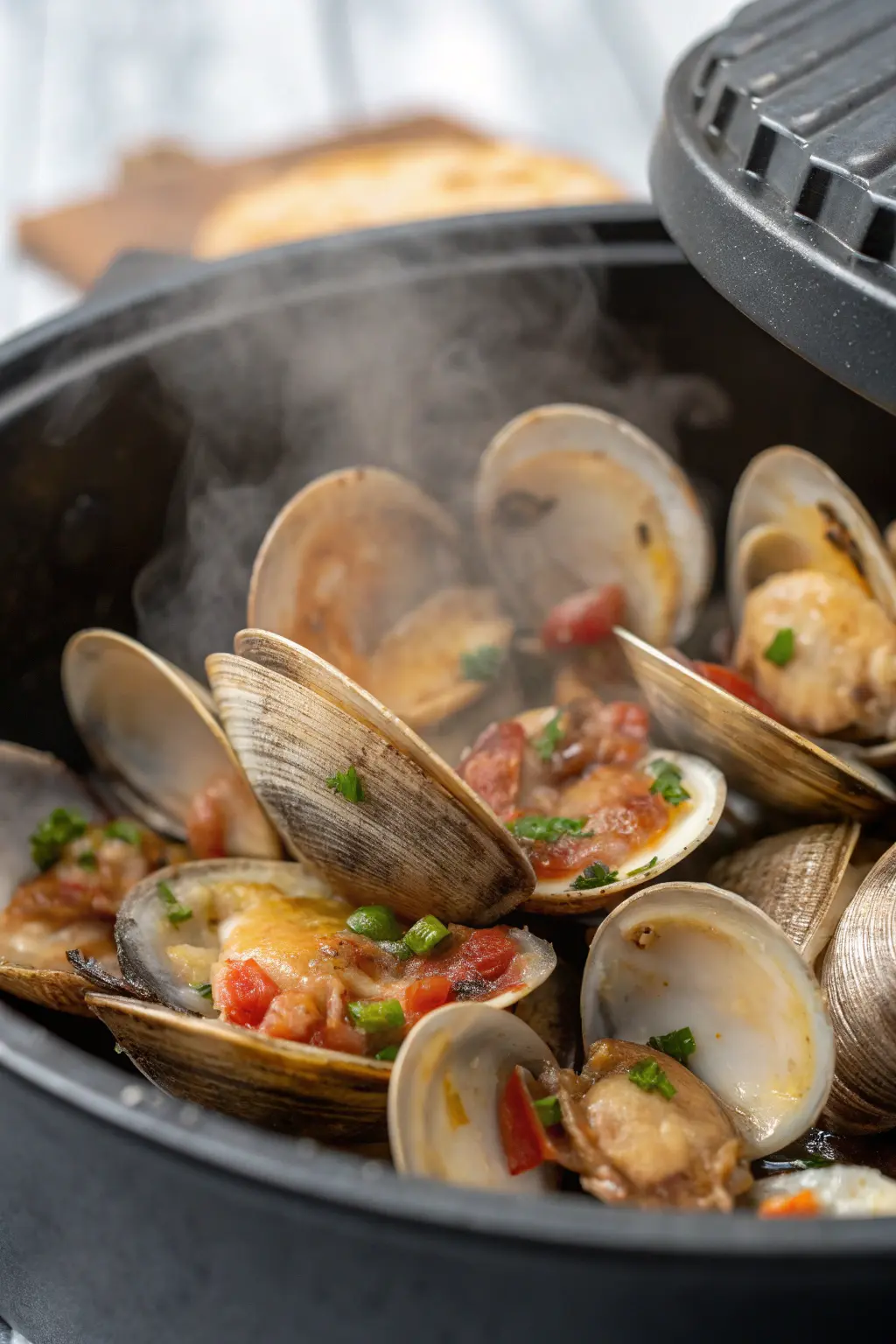 A delicious plate of Air Fryer Clams