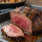 A delicious plate of Air Fryer Bison Steak