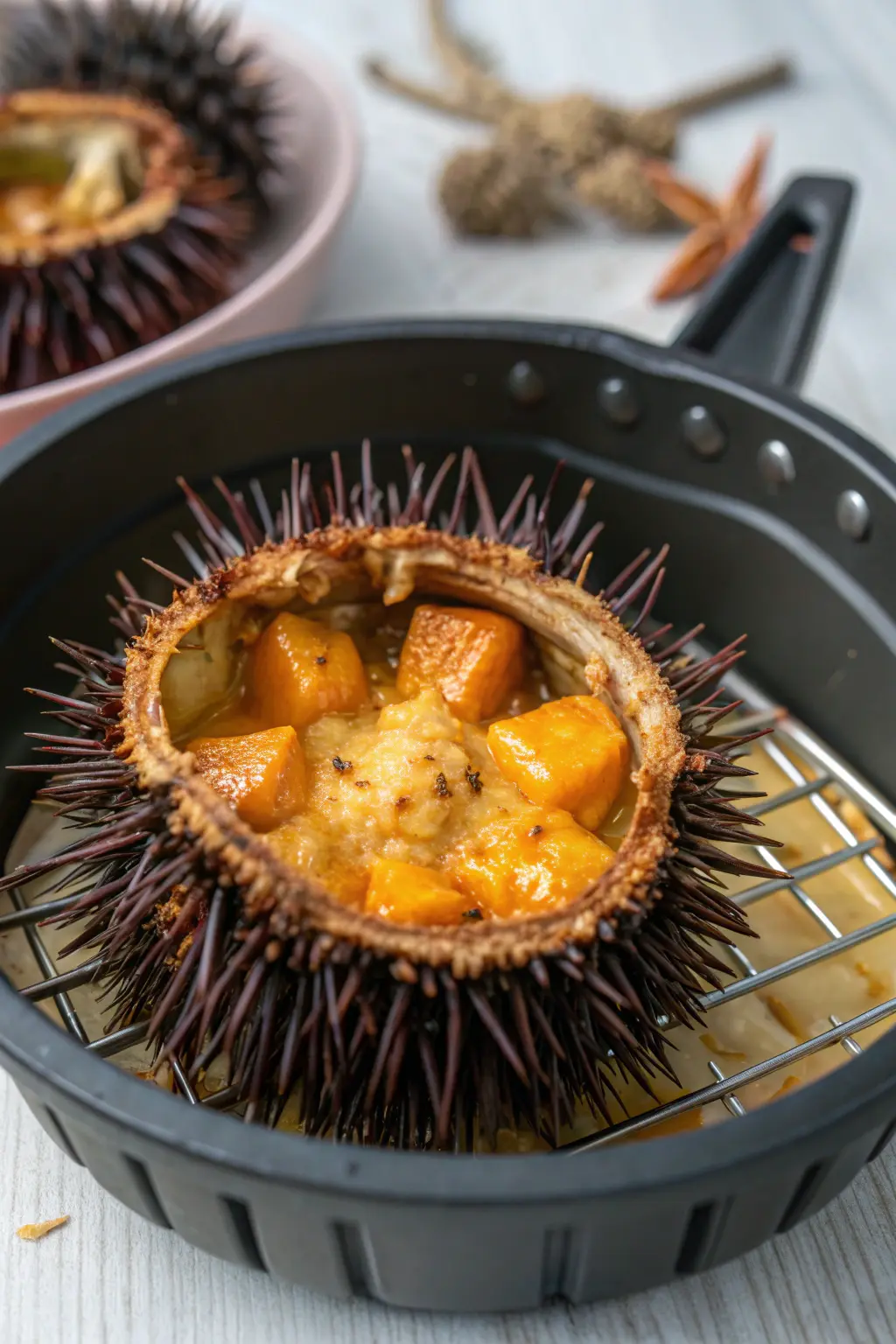 A delicious plate of Air Fryer Sea Urchin