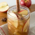 A delicious plate of Apple Pie in a Jar Drink