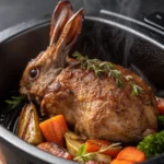 A delicious plate of Air Fryer Rabbit