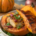 A delicious plate of Air Fryer Chicken Pumpkin