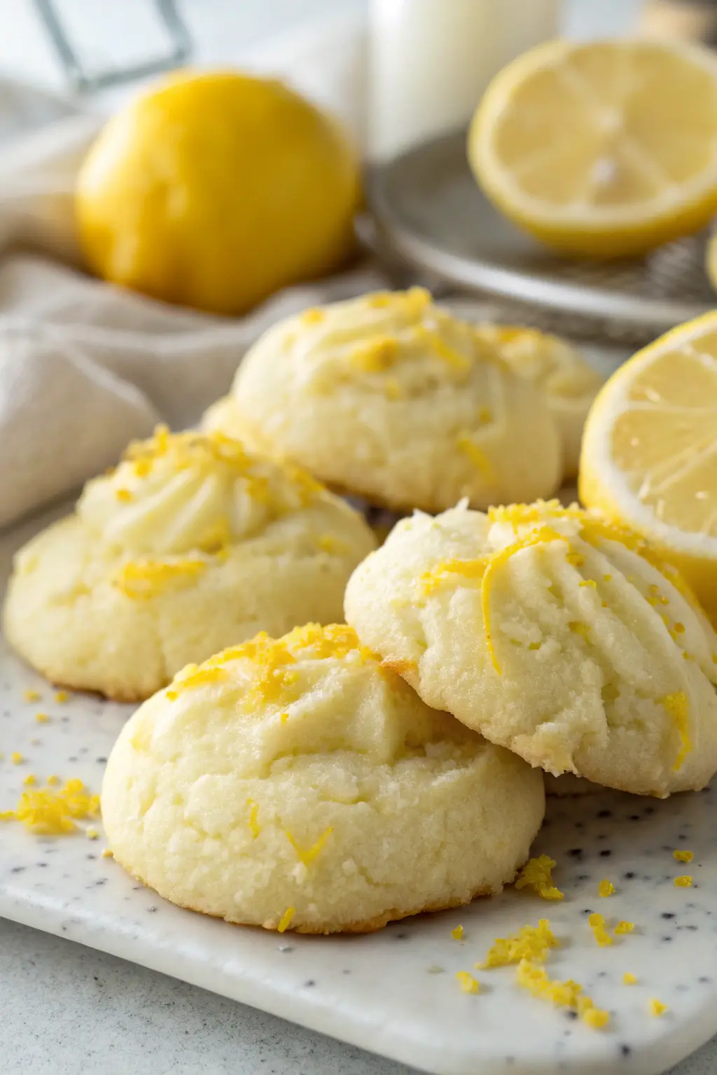 A delicious plate of Lemon Whipped Shortbread Cookies