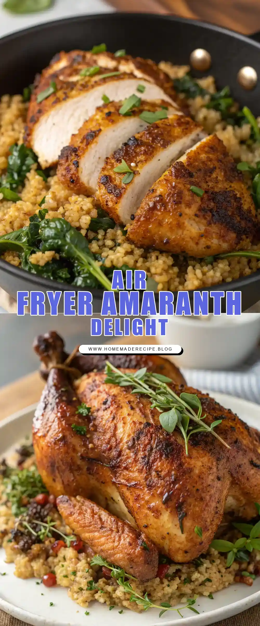 Pinterest pin 1 (Design 1) for Air Fryer Chicken Amaranth