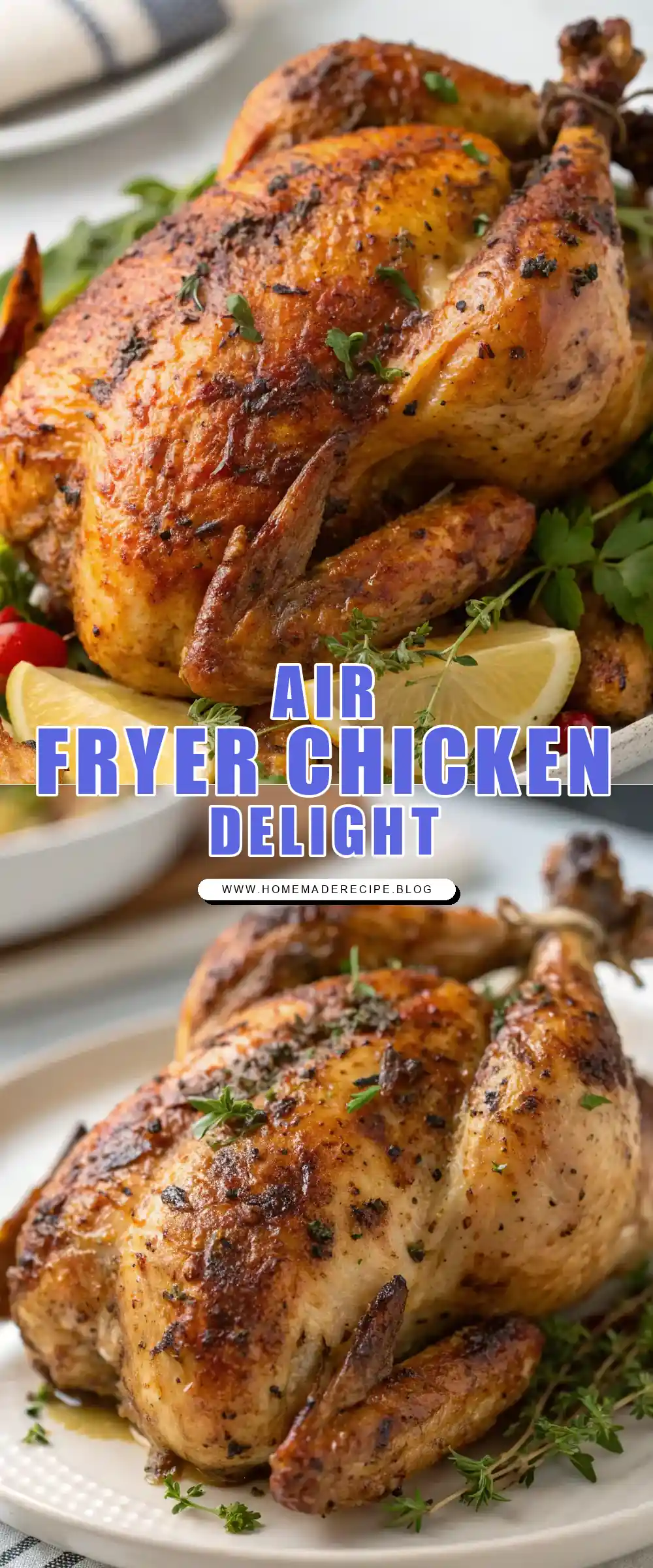 Pinterest pin 1 (Design 1) for Air Fryer Chicken Emmer