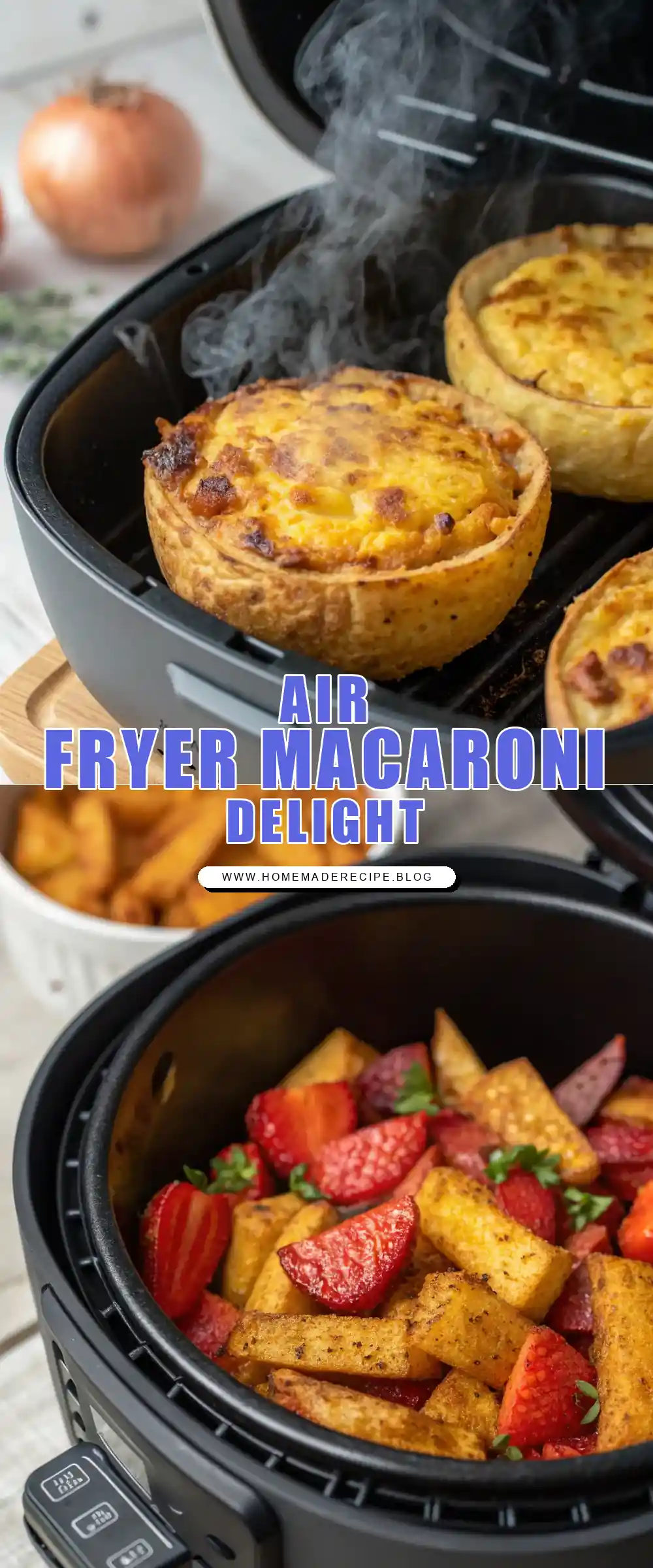 Pinterest pin 1 (Design 1) for Air Fryer Maca