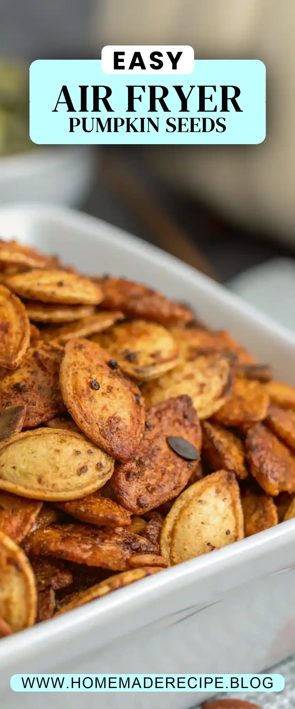 Pinterest pin 2 (Design 2) for Air Fryer Chicken Pumpkin Seeds