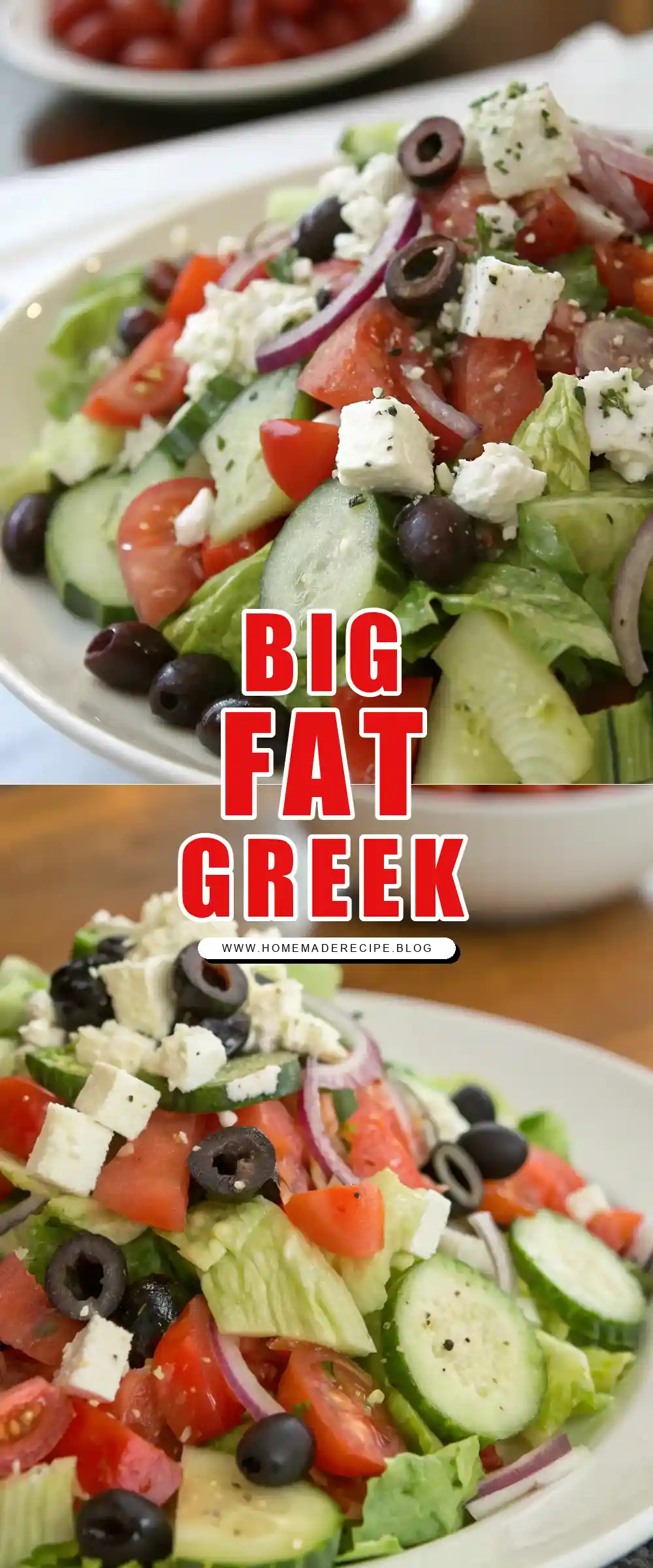 Pinterest pin 1 (Design 1) for My Big Fat Greek Salad