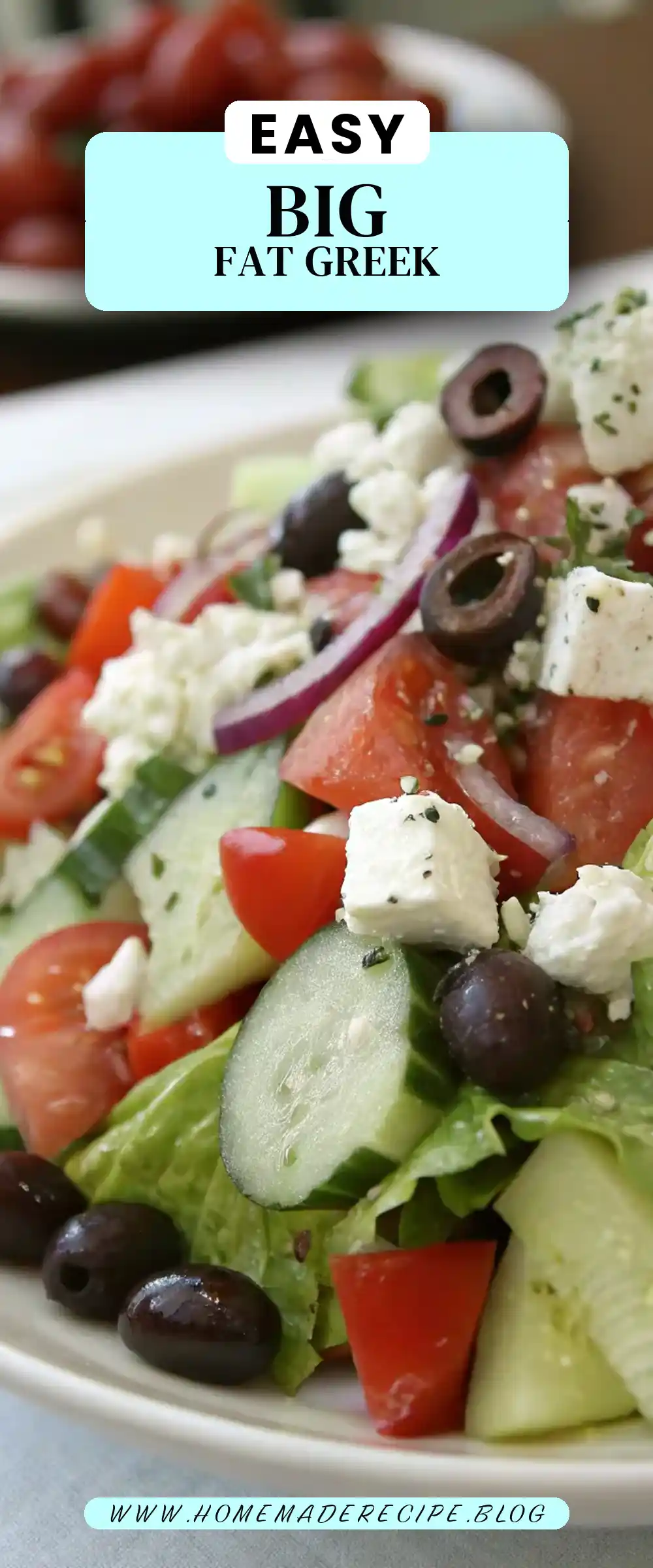 Pinterest pin 2 (Design 2) for My Big Fat Greek Salad