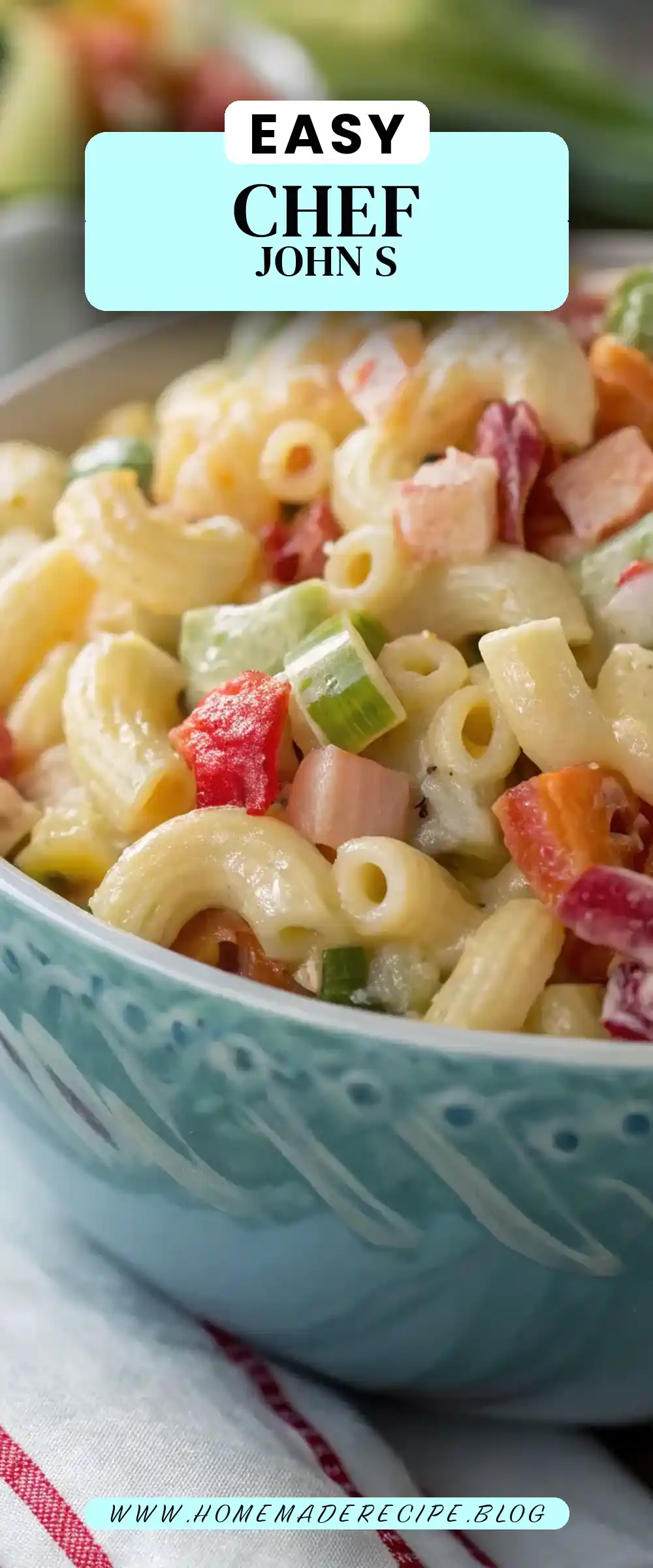 Pinterest pin 2 (Design 2) for Chef John's Classic Macaroni Salad