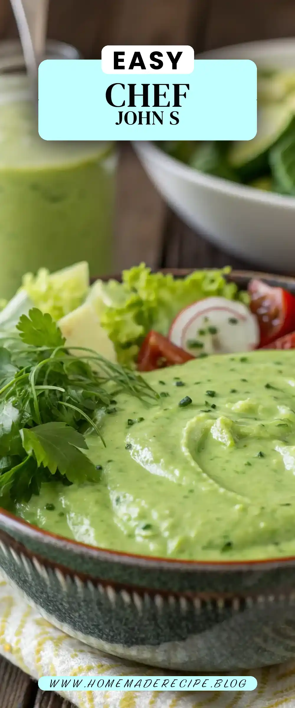 Pinterest pin 2 (Design 2) for Chef John's Green Goddess Dressing